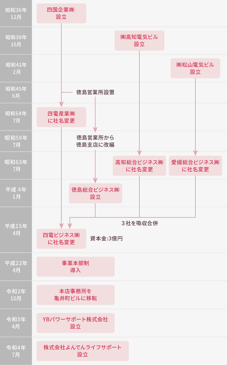 四電ビジネスのあゆみ